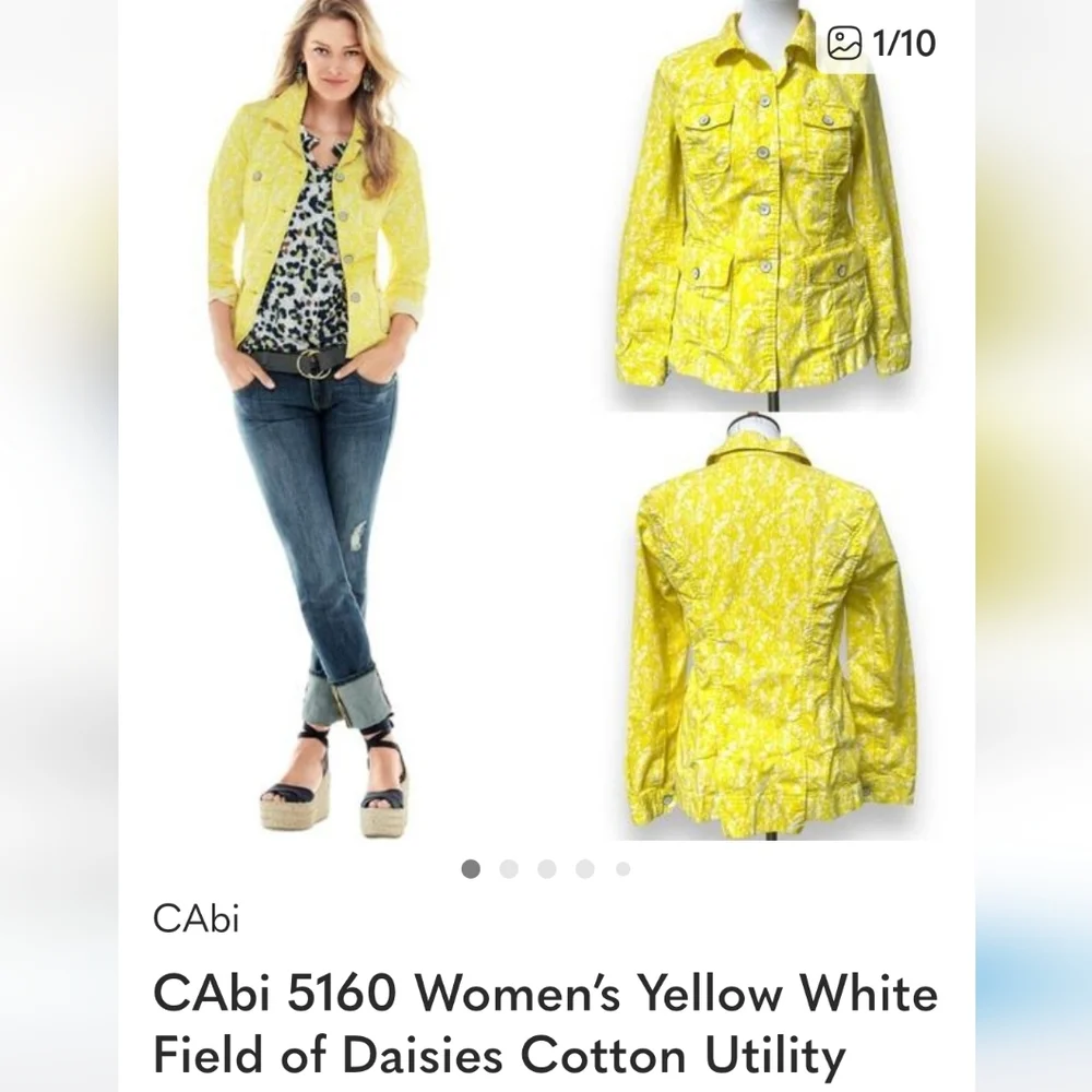 CAbi Yellow Floral Jacket - Picture 7 of 8